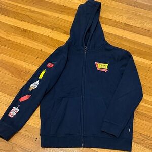 Vans Kids Navy Zip-Up Hoodie Navy kids size medium